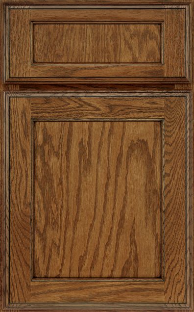 Brookhill Flat Panel oak Harvest Bronze Ebony Glaze and Highlight