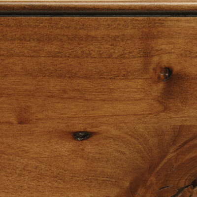 Chestnut Ebony Highlight on knotty alder