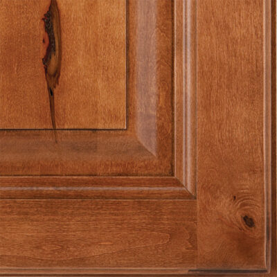 Madison Raised Panel in Amaretto on Rustic Maple