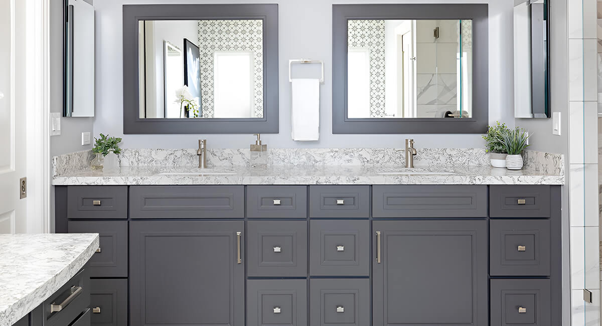 Kitchen interior with wide view