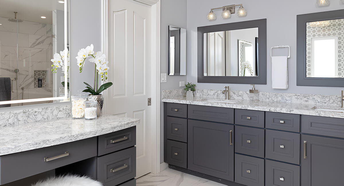 Kitchen interior with wide view