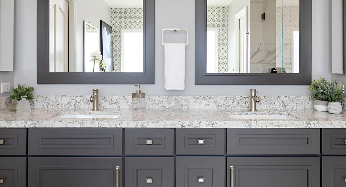 Kitchen interior with wide view