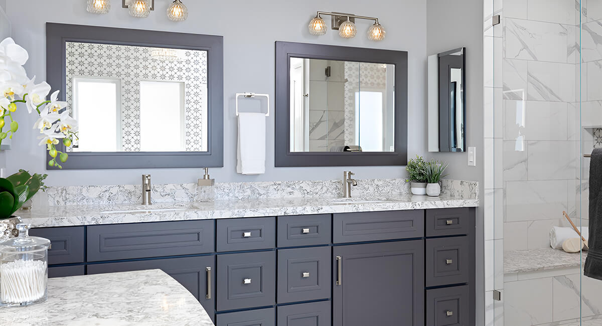 Kitchen interior with wide view