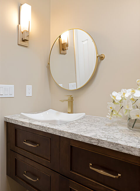 Kitchen interior with wide view