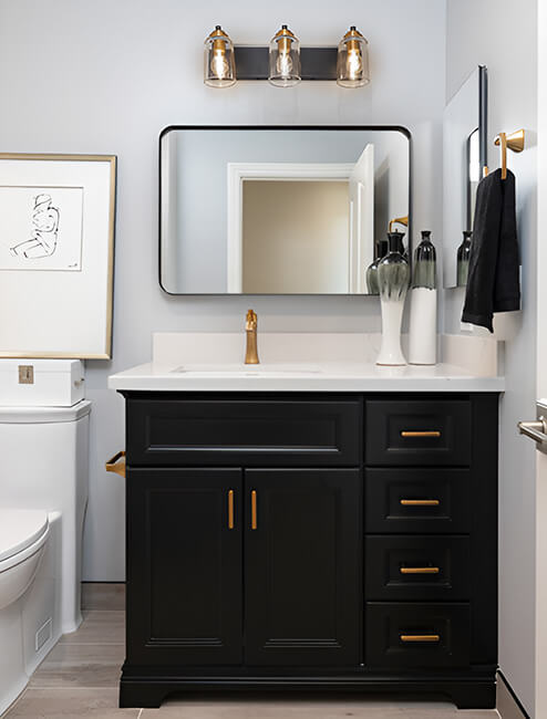 Kitchen interior with wide view